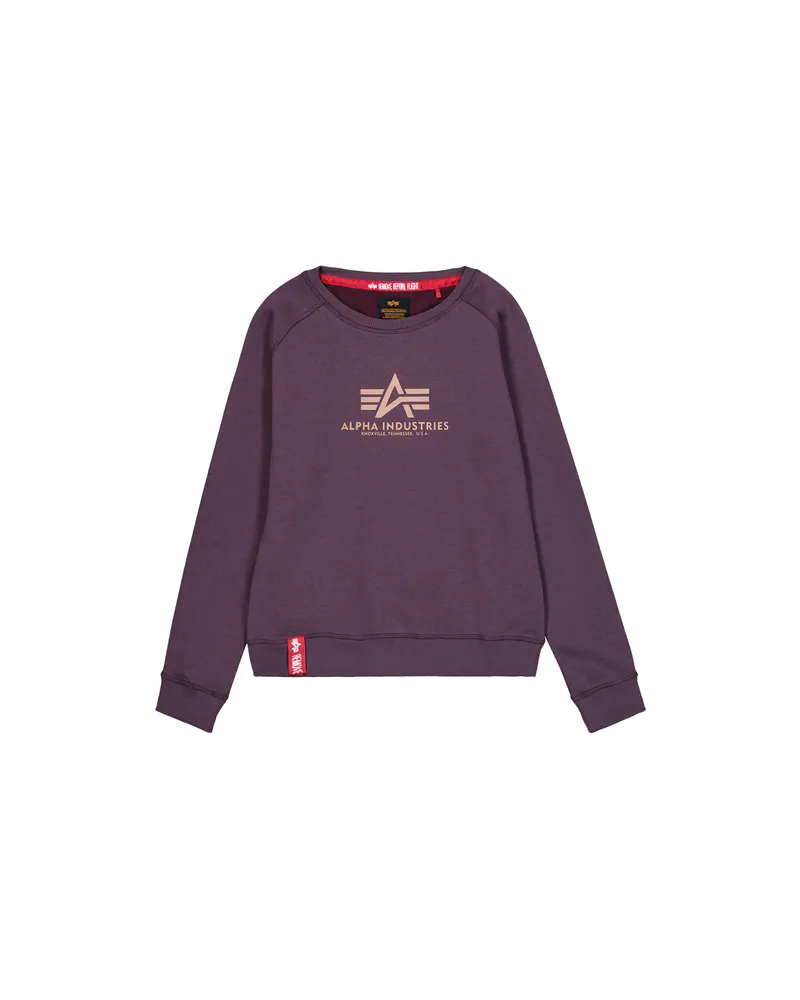 Alpha Industries New Basic Big Logo Sweatshirt Women Violett
