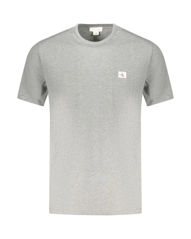 Calvin Klein Grigio Baumwolle Herren T-Shirt Grau