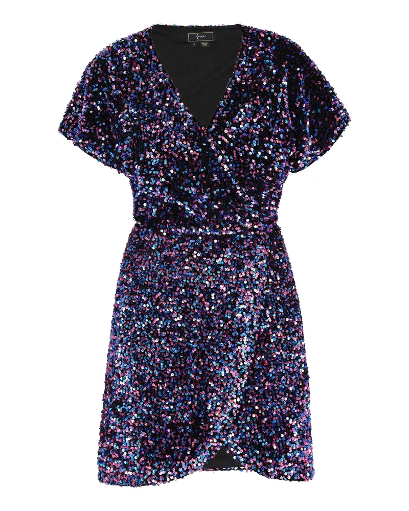 FAINA Kleid Damen blau rosa Blau