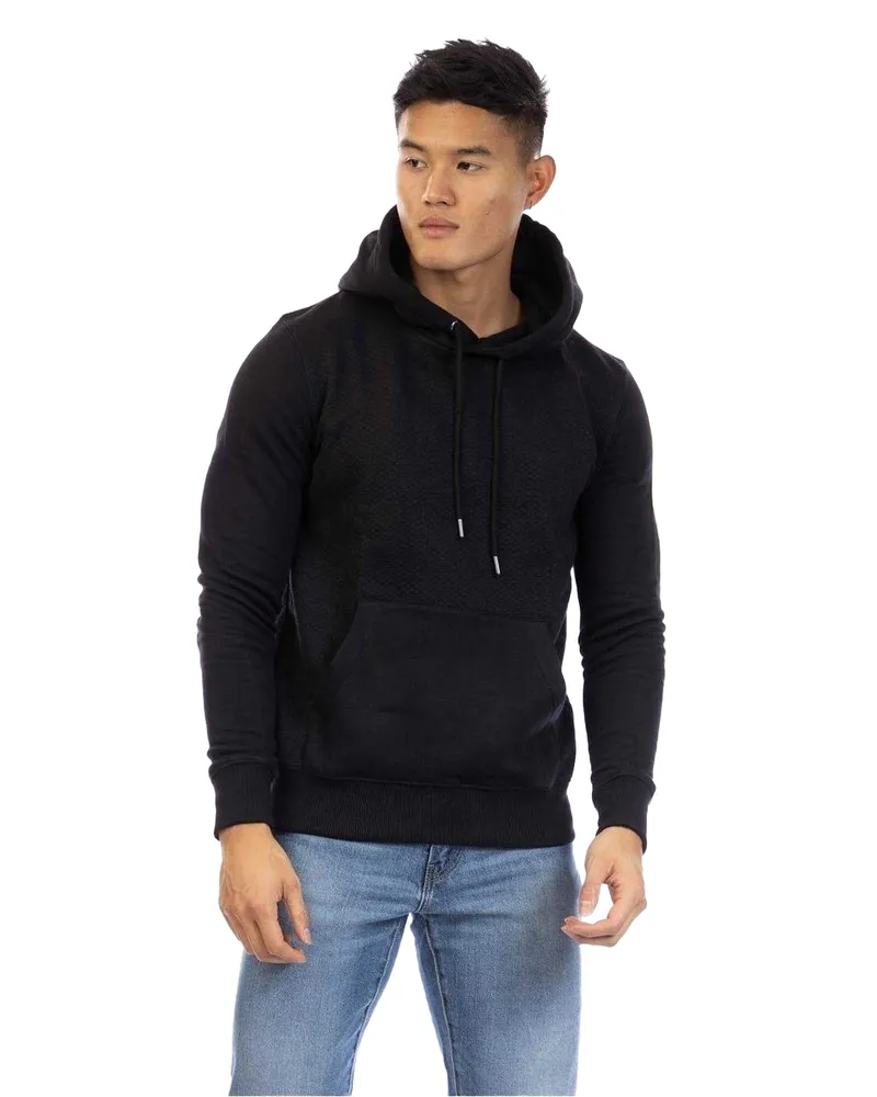 Peter Werth Kapuzenpullover für Herren, Baumwolle, Regulär (Schwarz Schwarz
