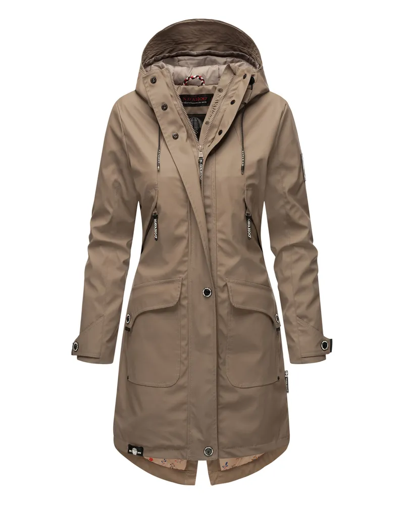 NAVAHOO Damen Übergangsjacke Schötchen – Stylisch & Wasserabweisend Beige