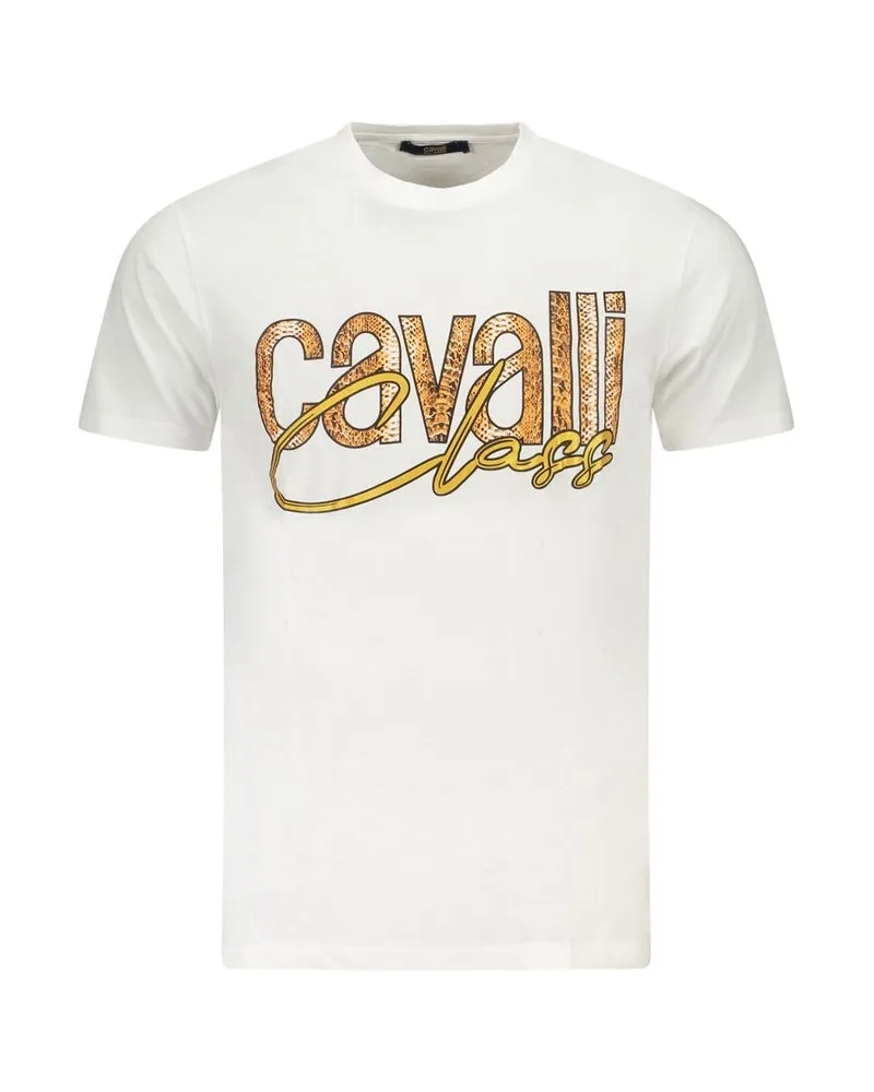 Roberto Cavalli Logo T-Shirt Weiß