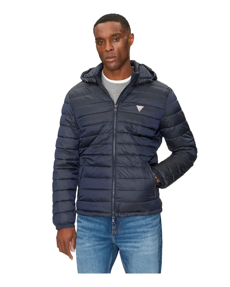 Guess Herren-Daunenjacke Triangle G Blau