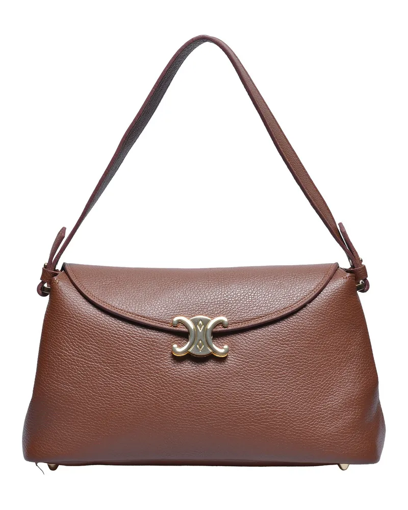 Anna Luchini Kastanienbraun Rindsledertasche Dunkelbraun