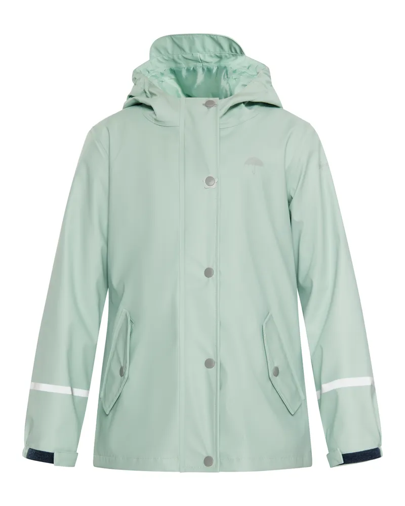 Schmuddelwedda Regenjacke aus recyceltem Material Mädchen Pastellminze Mintgrün