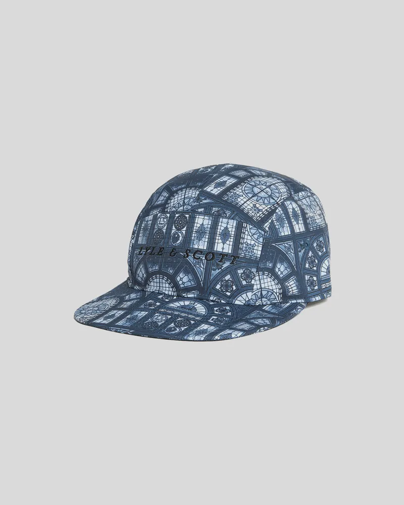 Lyle & Scott Baseballkappe mit Buntglas-Print – Marineblau Marineblau