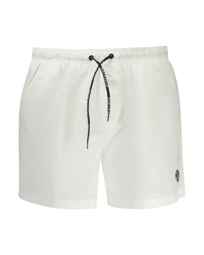 North Sails Weiße Polyester Herren Schwimm-Boxershorts Weiß