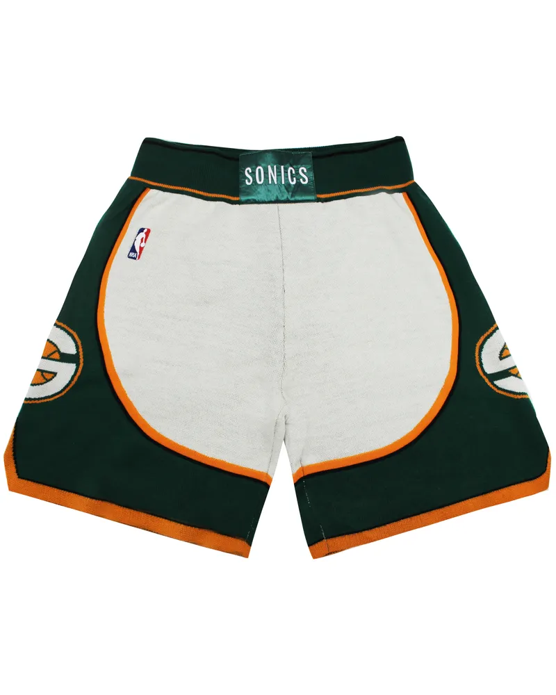 Mitchell & Ness x Clot NBA Seattle Supersonics Stricker Shorts Weiß