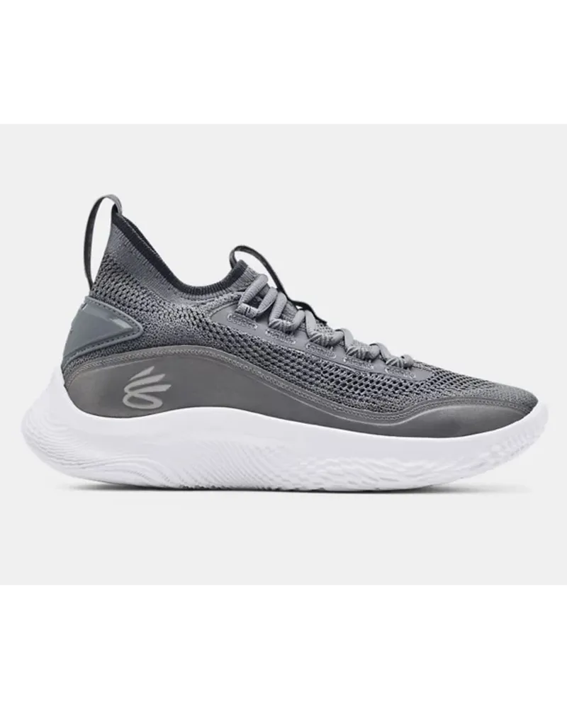 Under Armour Curry Flow 8 Shine Mens Grey Trainer Grau