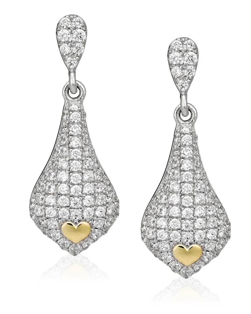 Orphelia Damen-Ohrhänger Sterling-Silber 925, Silber/Gold, ZO-5220 Silber