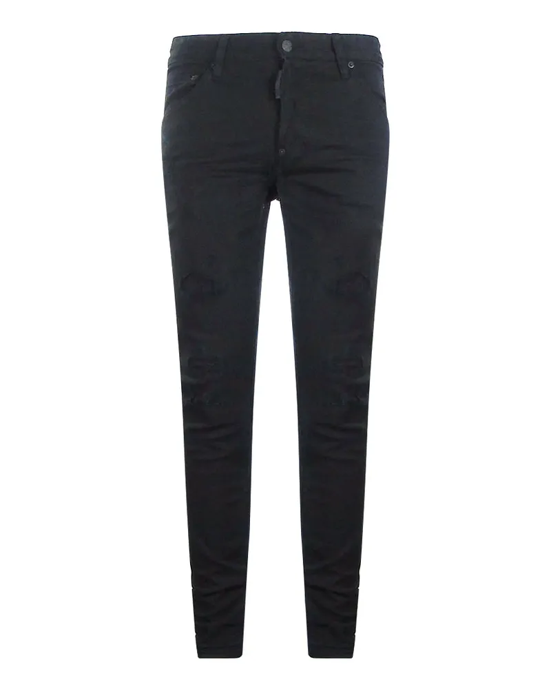 Dsquared2 Cool Guy Jean - Schwarze, Verstärkte, Zerrissene Jeans Schwarz