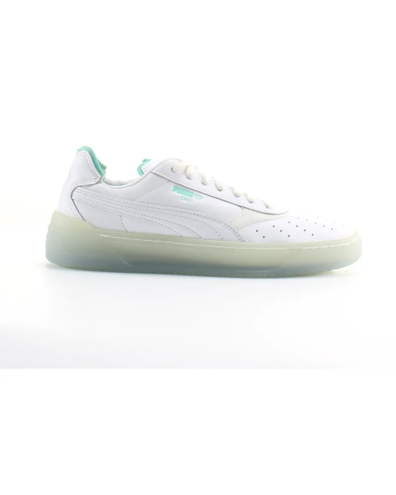 Puma Clai-O Diamond Versorgung weiße Leder Herren Schnürungstrainer 369399 01 Weiß