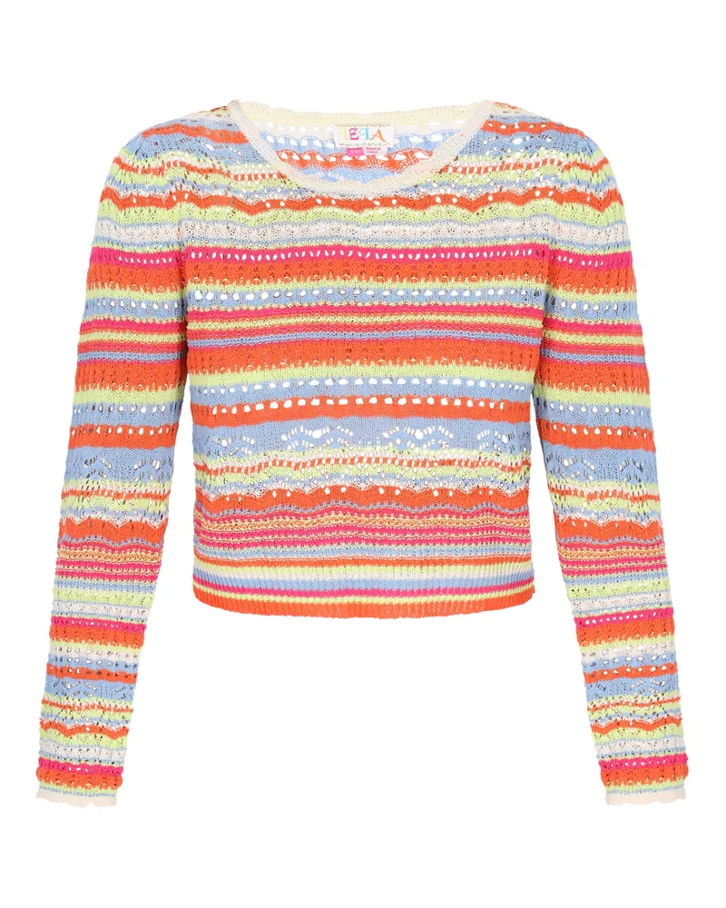 IZIA Pullover Frauen orange mehrfarbig Mehrfarbig