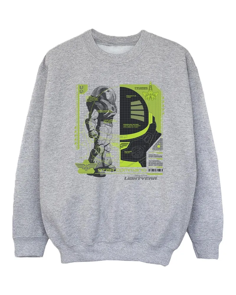 Disney Lightyear Buzz Tech Panel" Sweatshirt für Mädchen (Grau Hellgrau