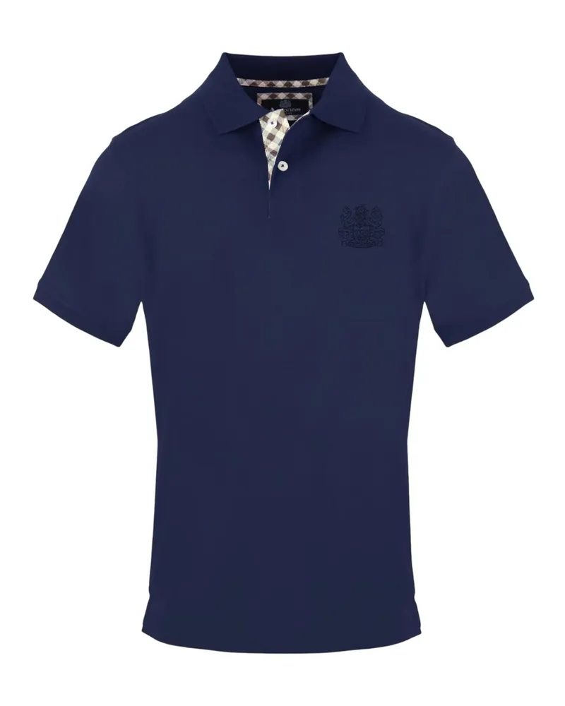 Aquascutum Poloshirt für Herren, Mit Kragen (Marine Marineblau