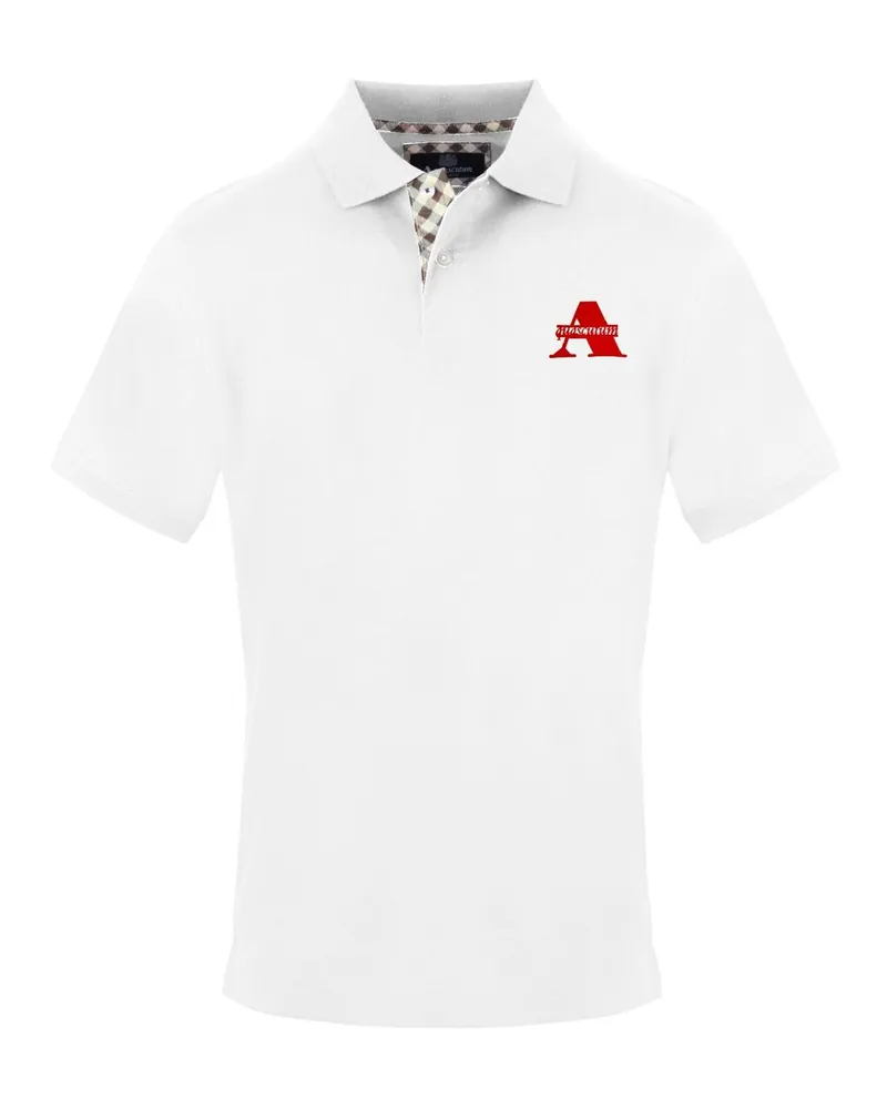 Aquascutum Poloshirt für Herren, Regulär (Weiß Weiß