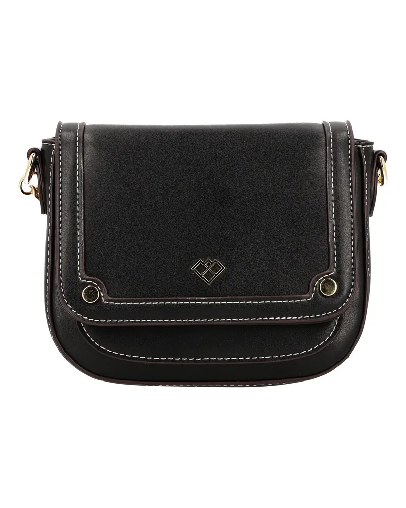 FAINA Handtasche Damen schwarz Schwarz