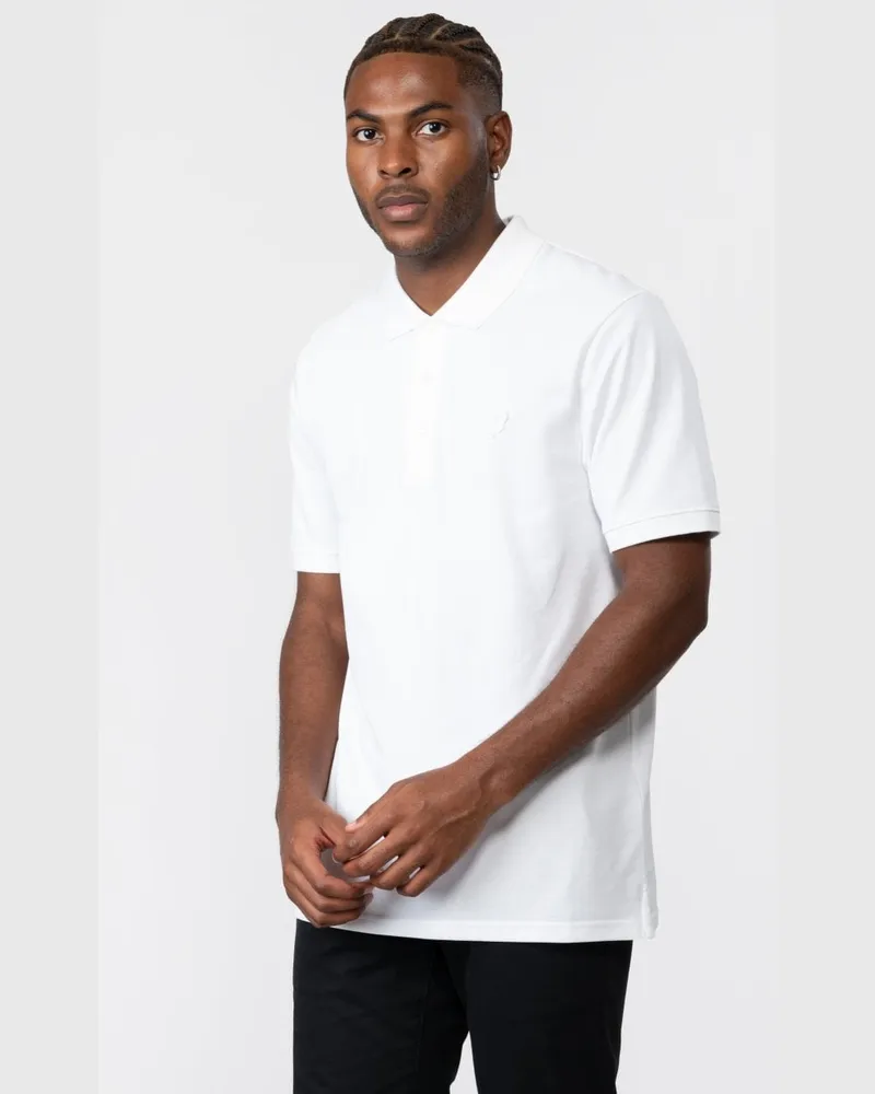 Lyle & Scott Tonal Eagle Herren Poloshirt Weiß
