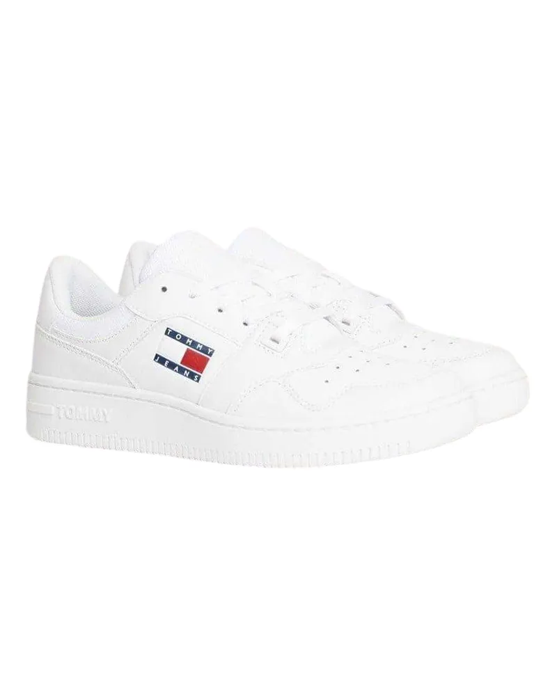 Tommy Hilfiger Retro Sneaker für Damen, Leder (Weiß Weiß