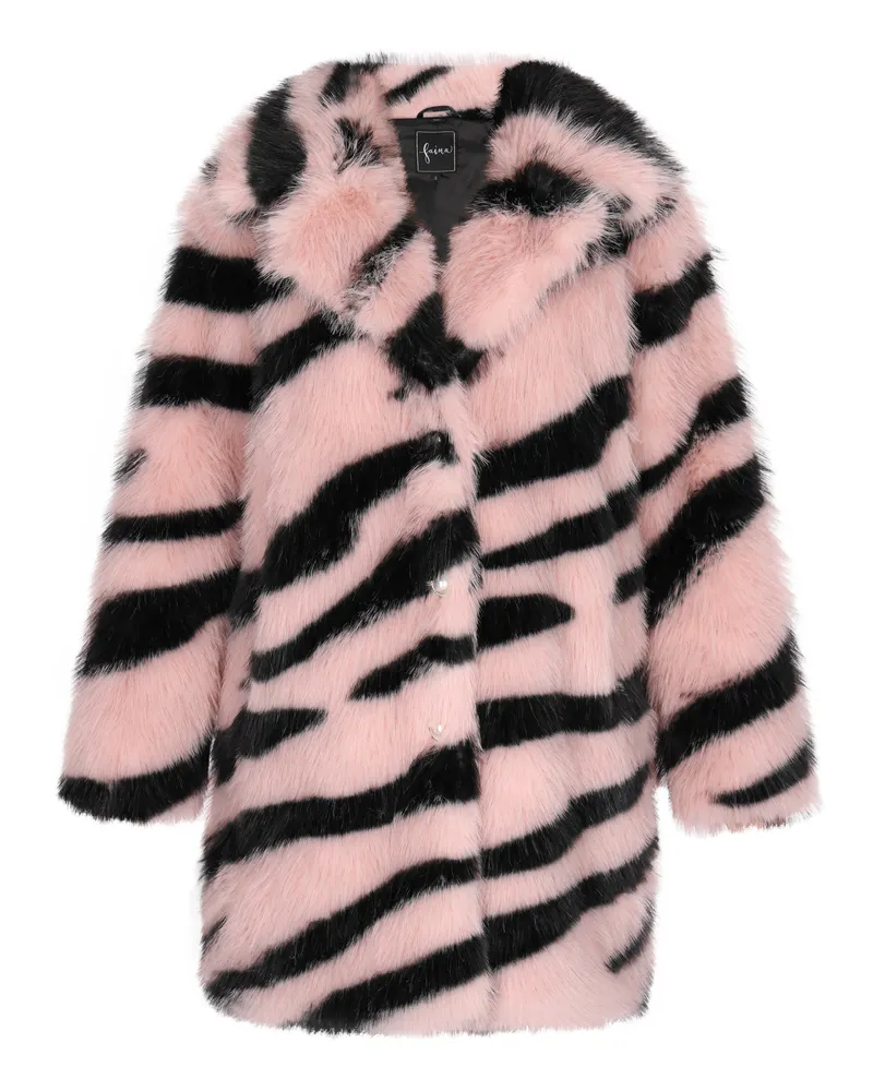 FAINA Mantel Damen rosa schwarz Schwarz
