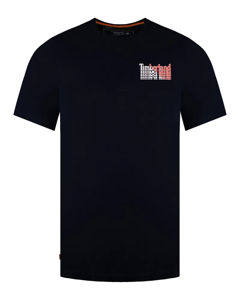 Timberland Stacked Herren-T-Shirt in Marineblau Marineblau