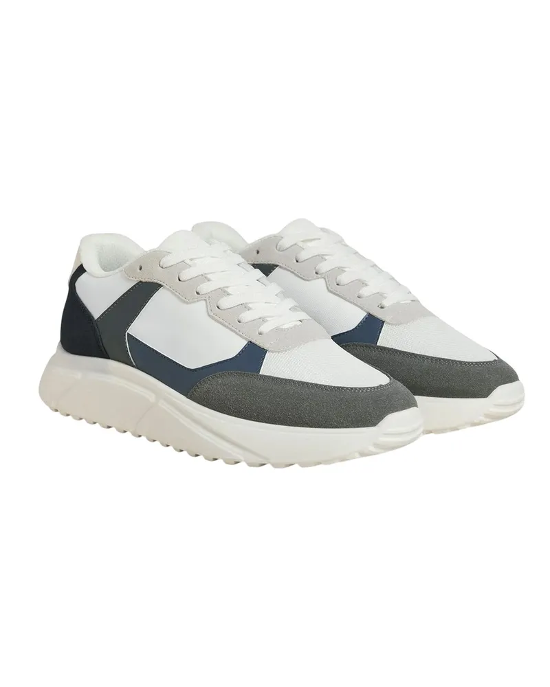 Jack & Jones Jack And Jones - Herren Sneaker "Aspire Runner" (Burgfelsen Weiß/Marineblau/Marineblau Weiß