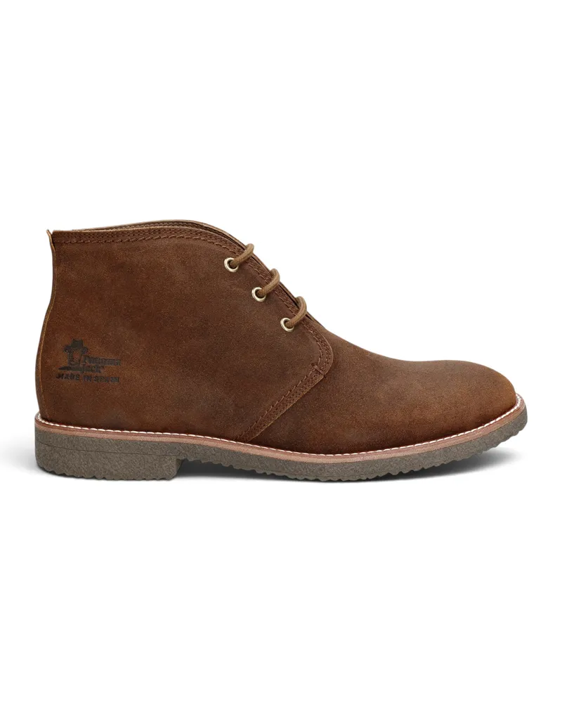 Panama Jack Wasserdichte Desert Boots zum Schnüren aus braunem Leder für Herren - Gael C38 Dunkelbraun