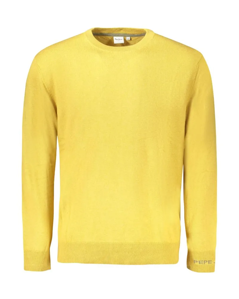 Pepe Jeans Gelber Baumwollpullover für Herren Gelb