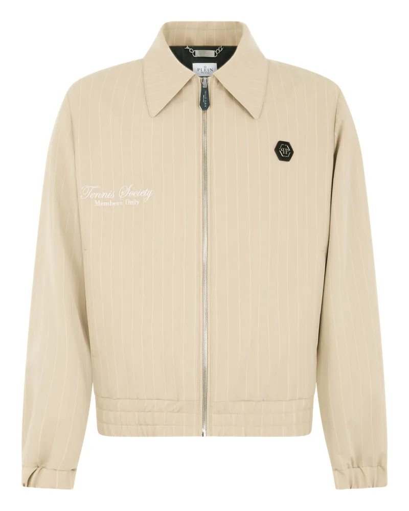 Philipp Plein Coster Jacket Tennis Society Beige