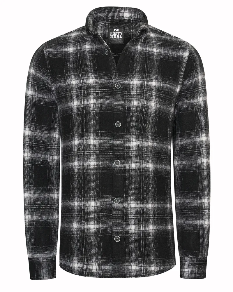 Rusty Neal Holzfäller Flanell Hemd Schwarz