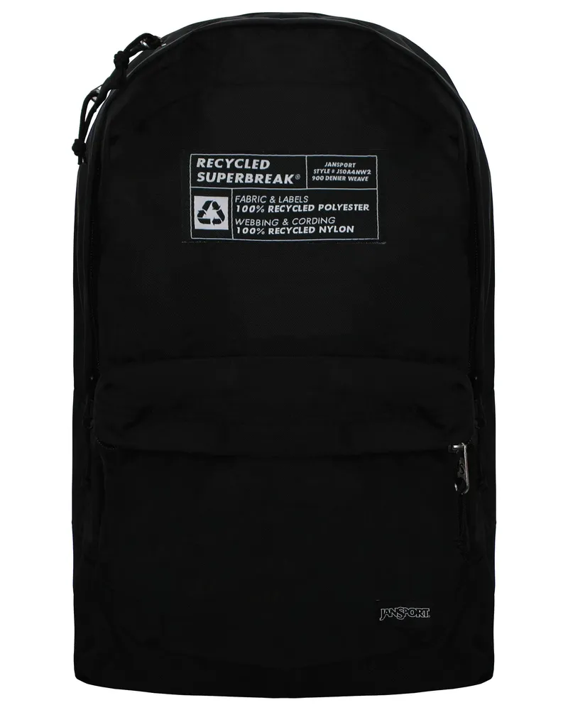 JanSport Recycled Superbreak 26L Herren Schwarz Rucksack Schwarz