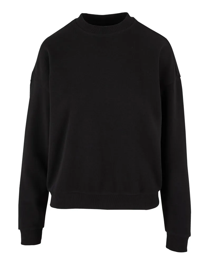 Urban Classics Sweatshirt Rundhalsausschnitt für Damen (Schwarz Schwarz