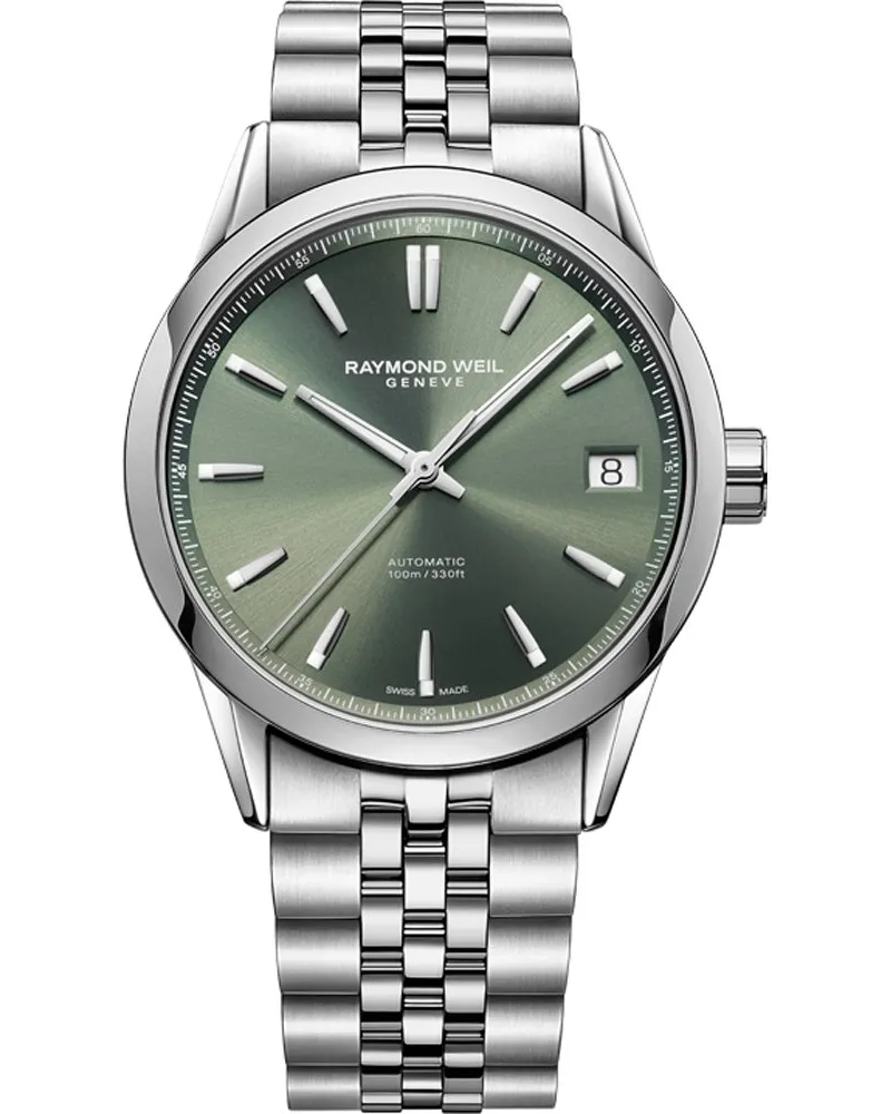 Raymond Weil Geneve Freelancer Silber Herren Armbanduhr 2741-ST-52001 Silber
