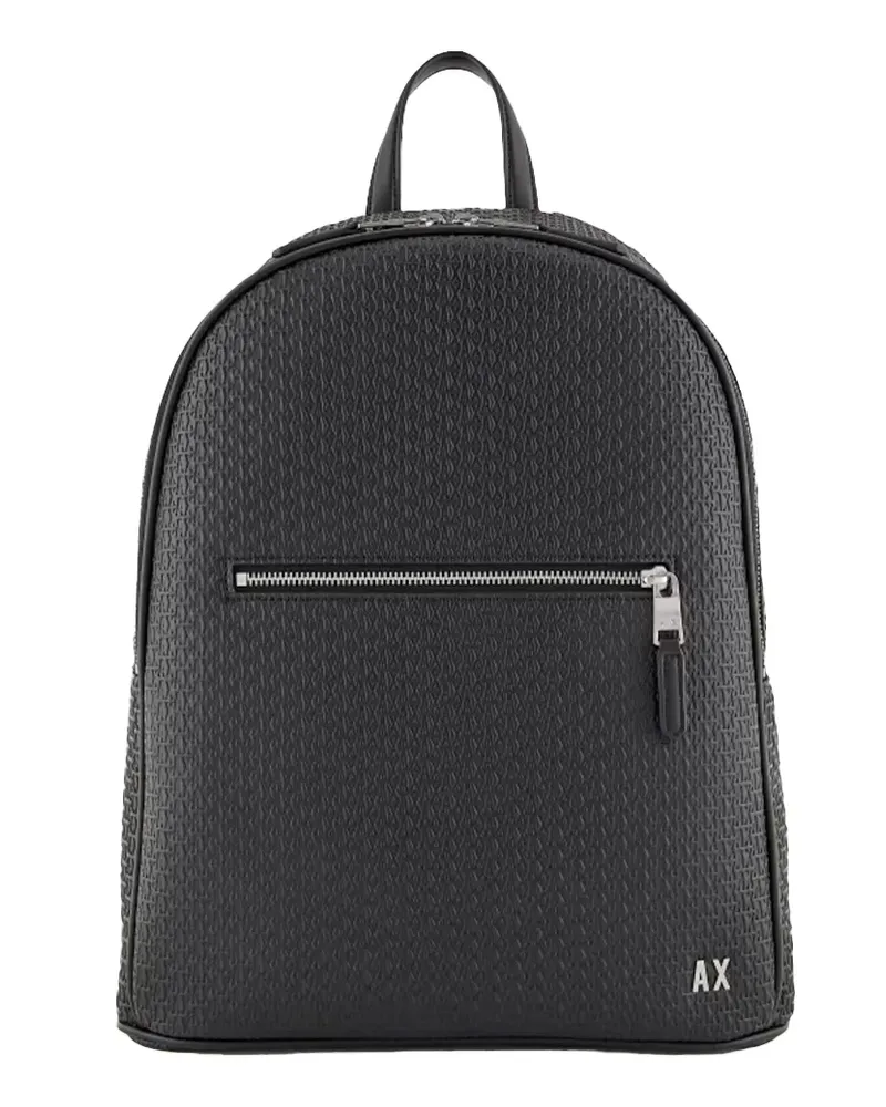 Armani Exchange Herren Rucksack aus beschichtetem Material Schwarz