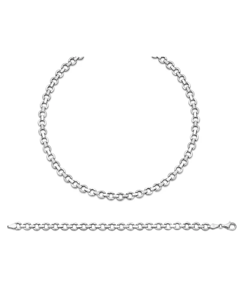 Orphelia Damen 925 Sterling Silber Set: Kette + Armband - Silber SET-037 Silber