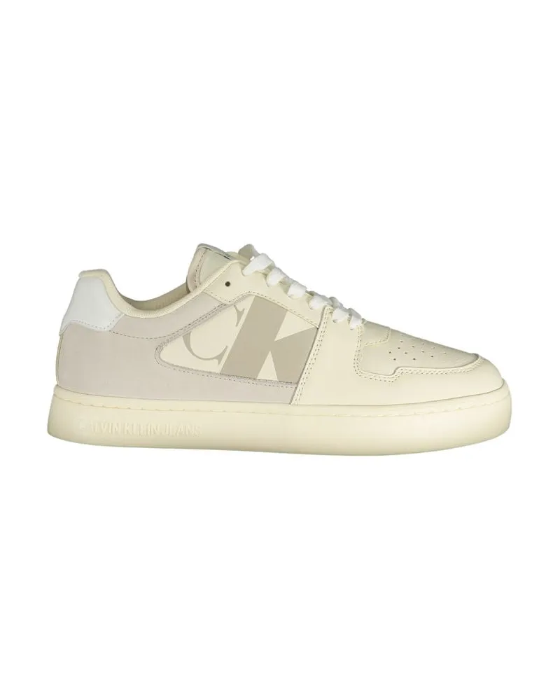 Calvin Klein Bianco Polyurethan Herren Sneaker Weiß