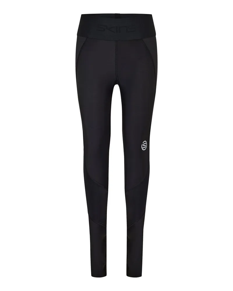 Skins 7/8 Leggings für Damen (Schwarz Schwarz