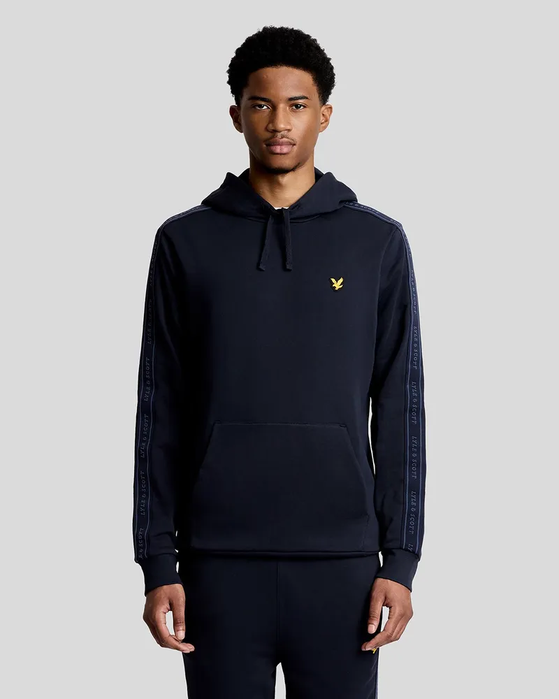 Lyle & Scott Sportband Baumwollmischung Kapuzenpullover Marineblau