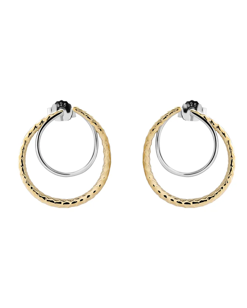 Orphelia Bastien' Ohrstecker für Damen, 925 Sterling Silber - Silber/Gold ZO-7499 Silber