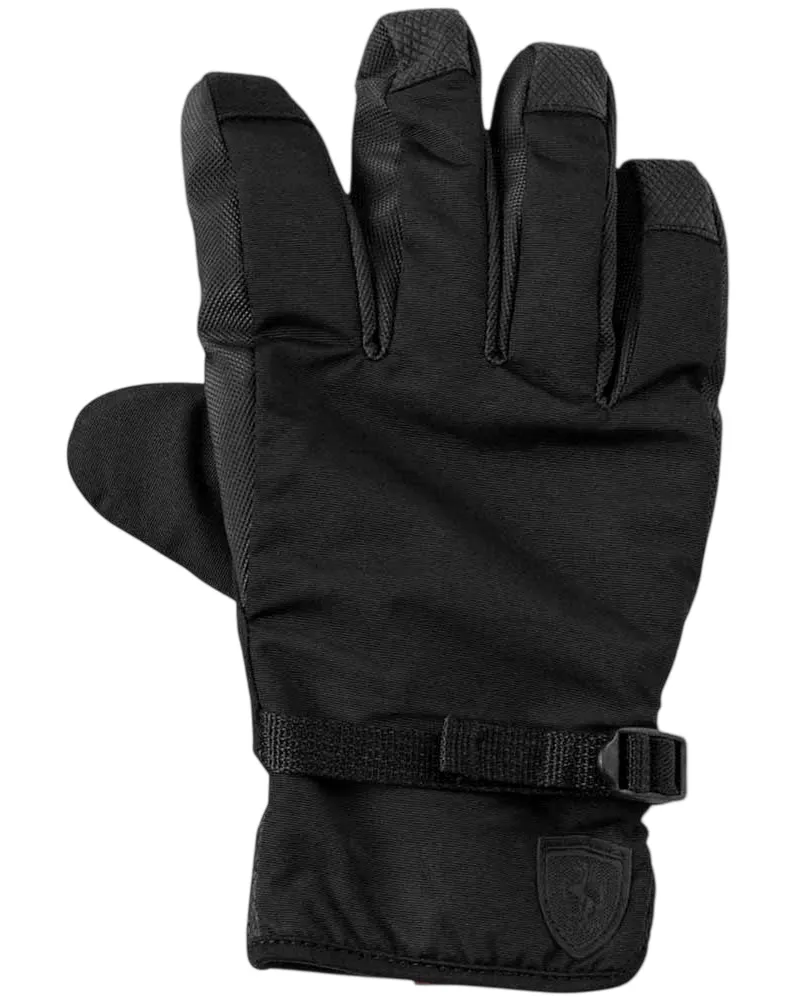 Puma Schild Logo-Handschuhe für Herren, Fleece (Schwarz Schwarz