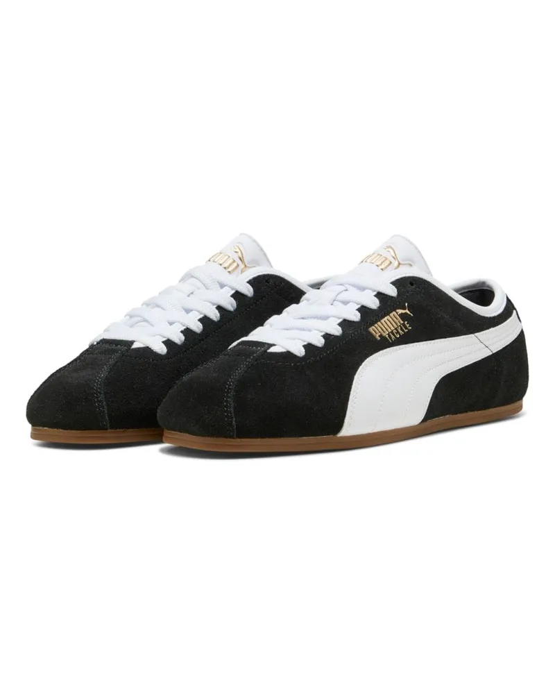 Pony Puma Tackle Wildleder Damen Schwarz Sneakers Schwarz