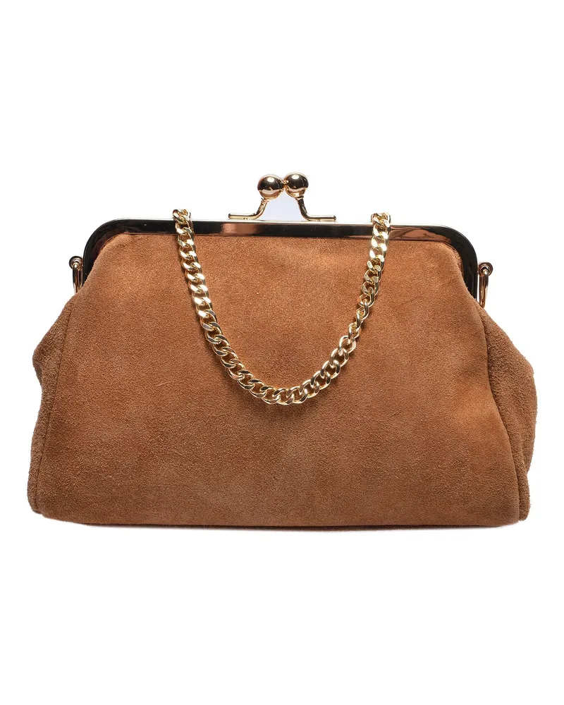 Luisa Vannini COGNAC Rindsledertasche Braun