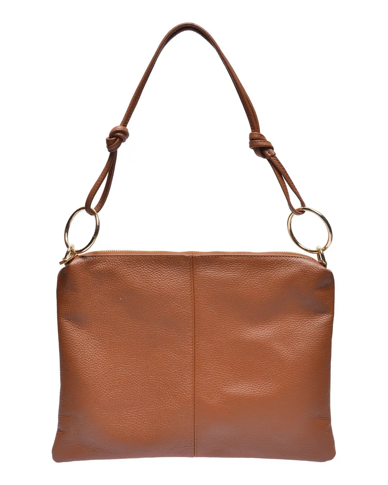 Luisa Vannini Braun Rindsledertasche Braun