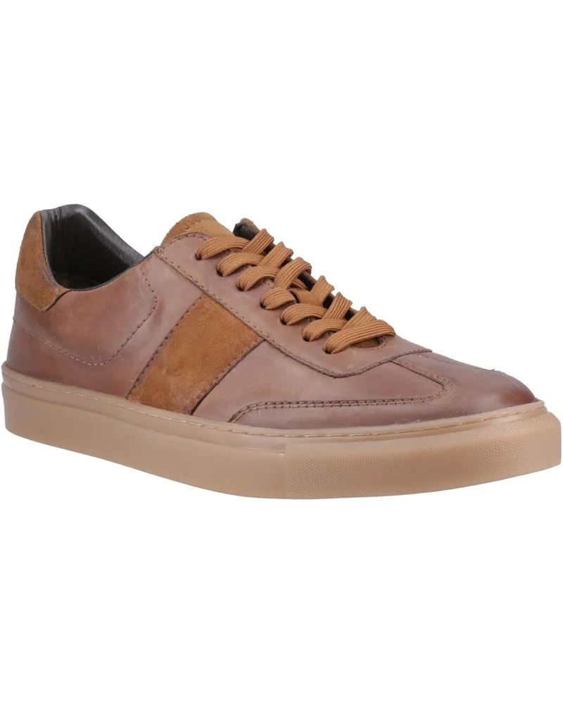 Hush Puppies Riley Wildleder Herren Tan Sneakers Cognac