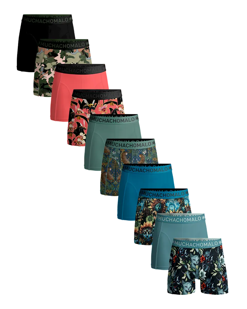 Muchachomalo Caleçons 10-pack Hommes - Qualité parfaite - Ceinture douce Mehrfarbig