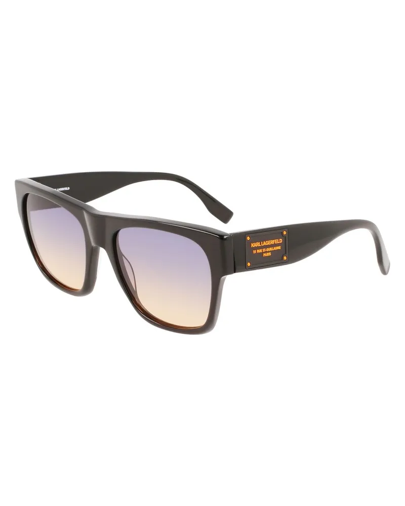 Karl Lagerfeld Kl6074 Quadratische Sonnenbrille Schwarz