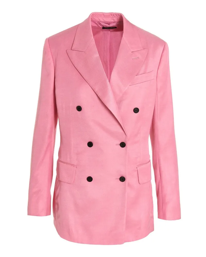 Tom Ford Zweireihiger Blazer Rosa