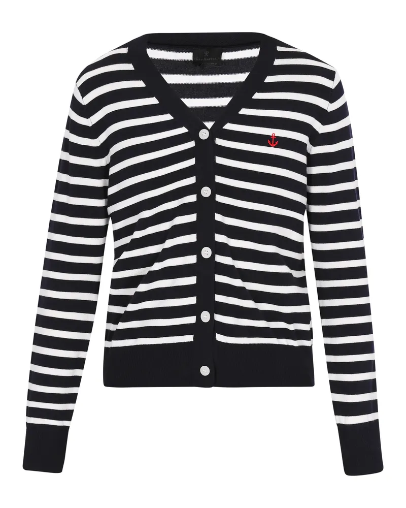 DreiMaster Strickjacke Frauen Marineblau, cremeweiß, gestreift Marineblau