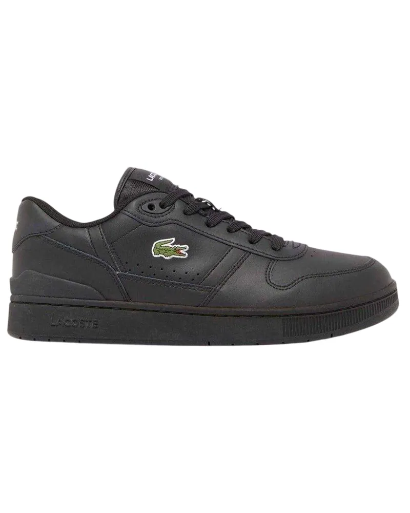 Lacoste T-Clip" Sneaker für Herren, Leder, Flach (Schwarz Schwarz