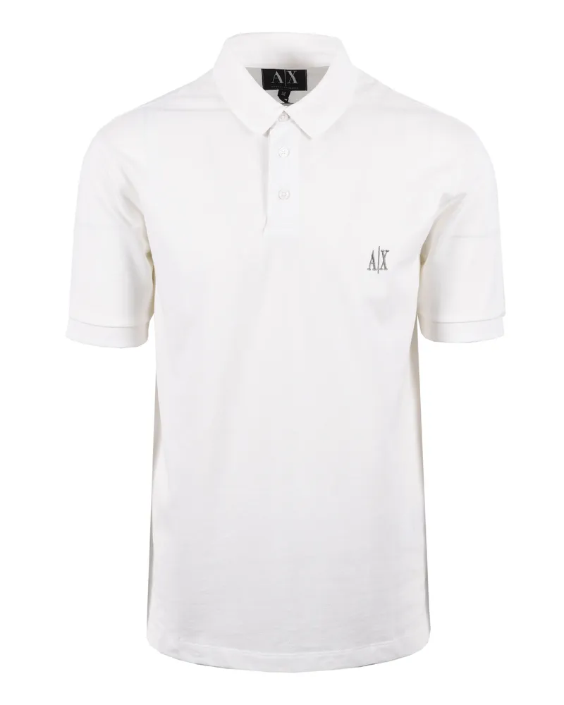 Armani Exchange Regular Poloshirt Off-White Weiß